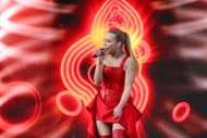 Becky Hill performs at the Golden Lights Music Festival 2025 at The Trusts Arena on January 10, 2025 in Auckland, New Zealand. (Photo by Dave Simpson/WireImage)